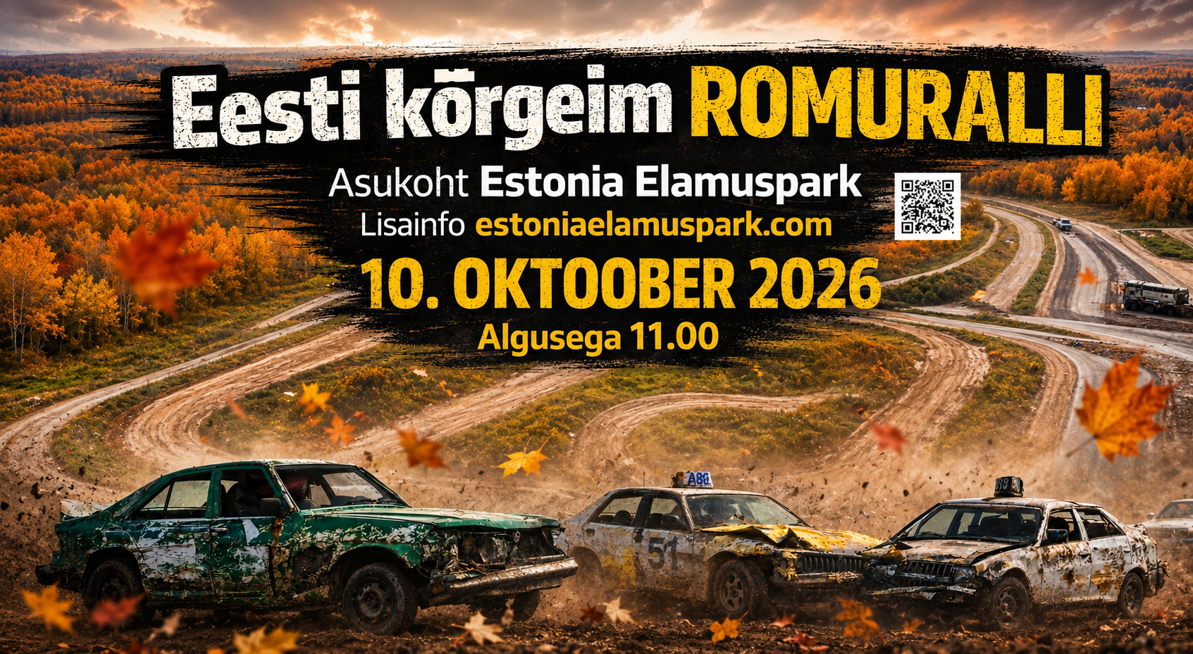 Krossijooksu ja jalgrattakrossi bänner